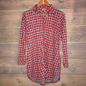 Plaid long shirt